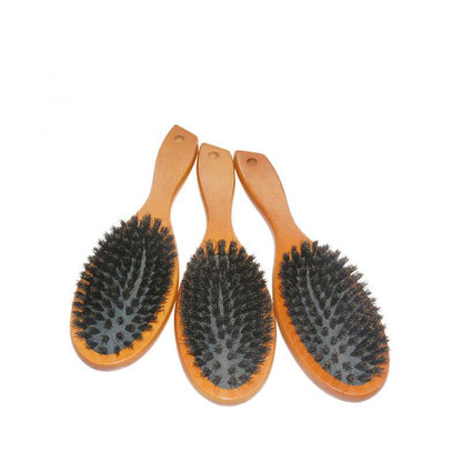 Brown lotus scalp comb with boar bristles