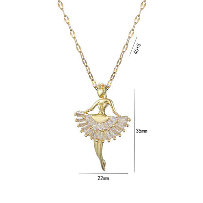 Ins Ballet-girl-shaped Necklace Fashion Personality