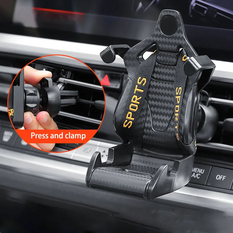 Racing Seat Shape Car Phone Holder Auto Air Vent Mobile Phone Clip