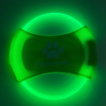 Dog Flying Discs Light Glowing LED Luminous Training