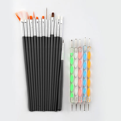 Nail Brush 20 Sets Of Color Painting Light Therapy Point Drill Pen