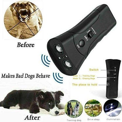﻿New Dog Repeller Ultrasound Pet Training Anti Barking Control Device