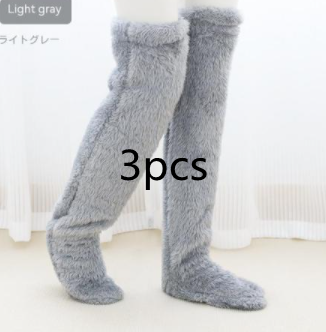 Over Knee High Fuzzy Long Socks Winter Warm Cold Leg Knee Joint