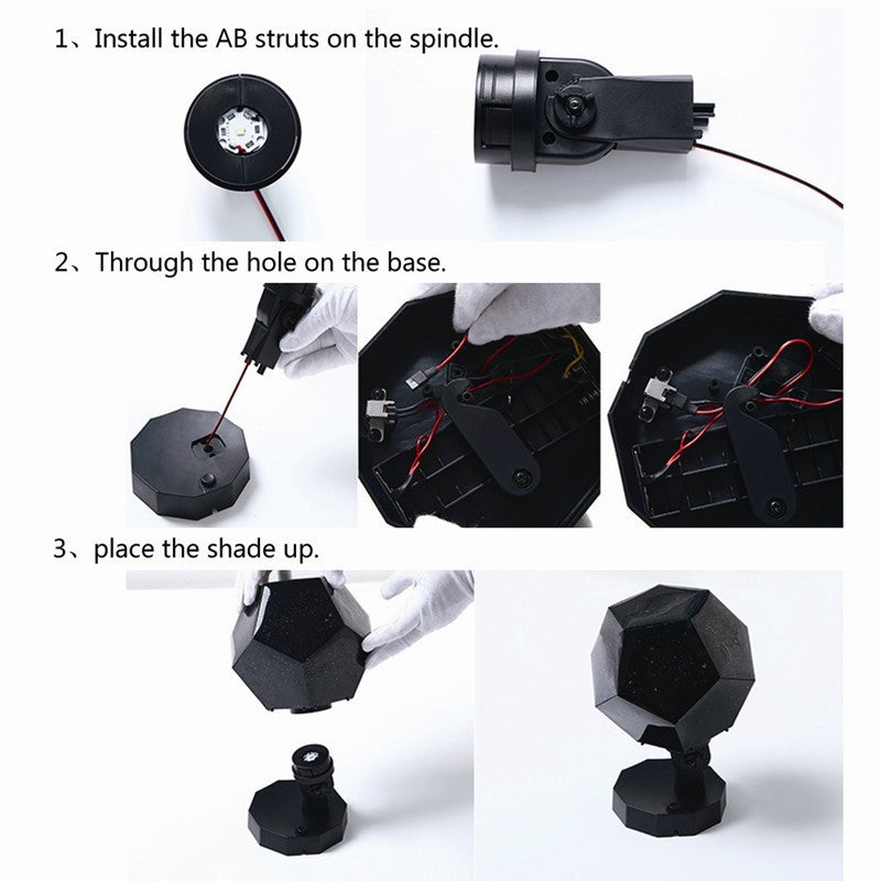 LED Starry Sky Projector Night Lights 3D Projection Night Lamp