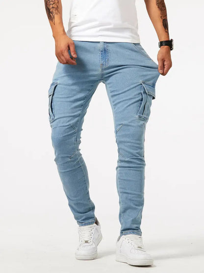 Man's Casual Cargo Pants Stylish Tide Brand Stretch Pants
