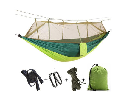 Outdoor Parachute Cloth Hammock Couble with Mosquito Net