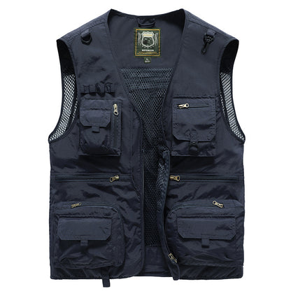 14 Pockets Summer New Men US Tactical Hiking Fishing Vest