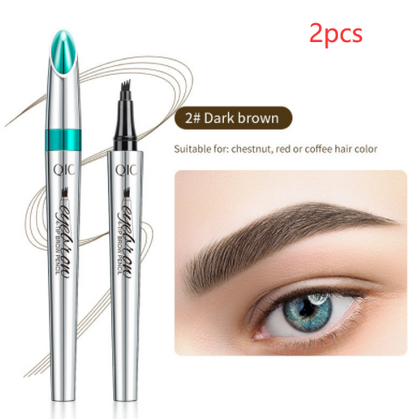 Four Prong Liquid Eyebrow Pencil Waterproof And Sweat Proof Makeup And Color Display