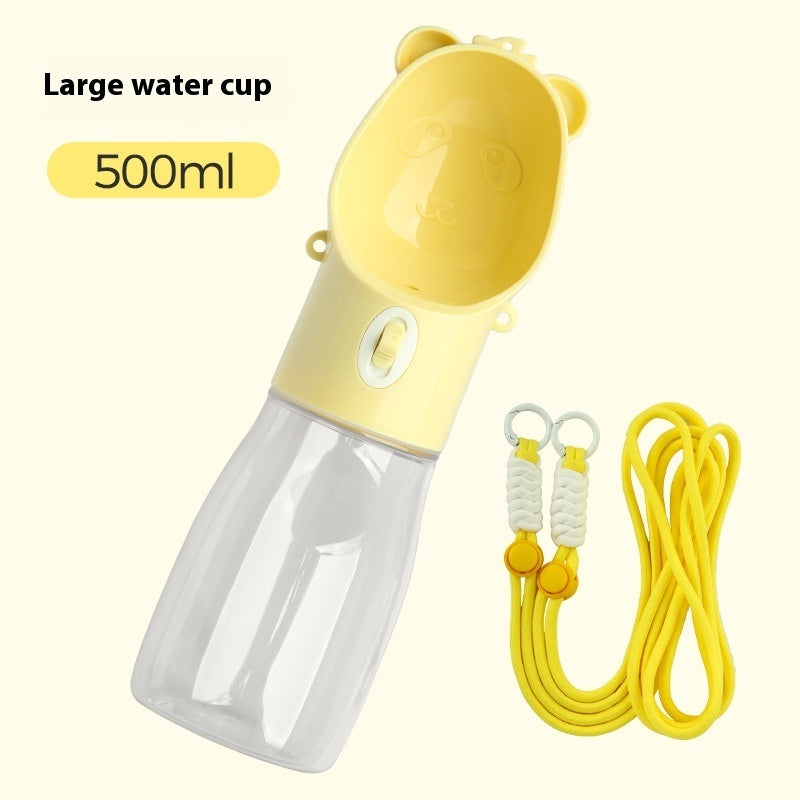 2 In 1 Portable Dog Water Bottle Outdoor Drinking Bowl