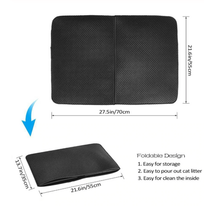 Waterproof Pet Cat Litter Mat EVA Double Layer Cat Litter Trapping