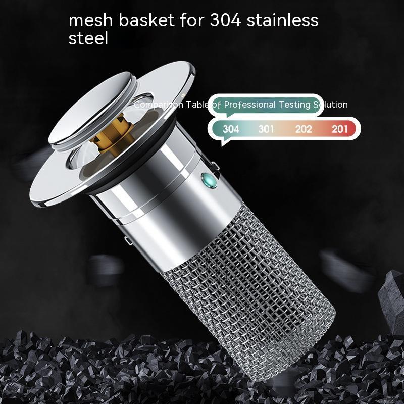Long Pop-Up Sink Drains Filter Bathroom Press Bounce
