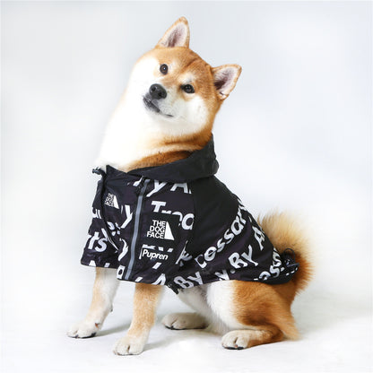 Windproof And Rainproof Dog Clothes Large Dog Raincoat