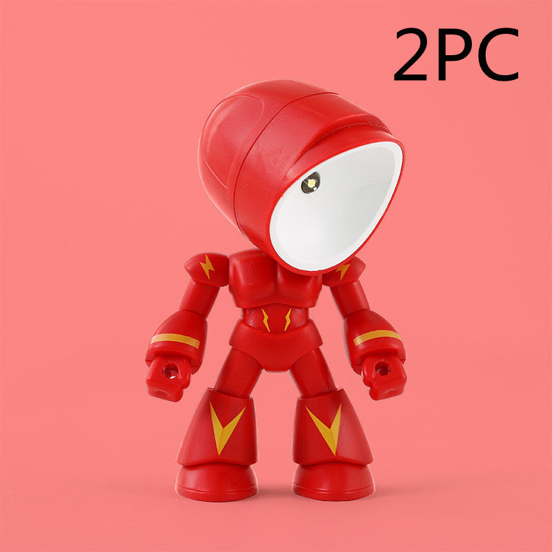 Cute LED Hero Table Lamp Mini Portable Cool Cute Robot