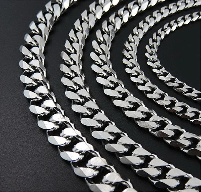 European and American titanium steel Cuban chain