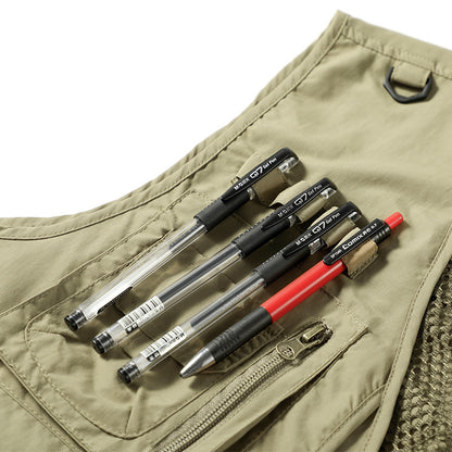 14 Pockets Summer New Men US Tactical Hiking Fishing Vest