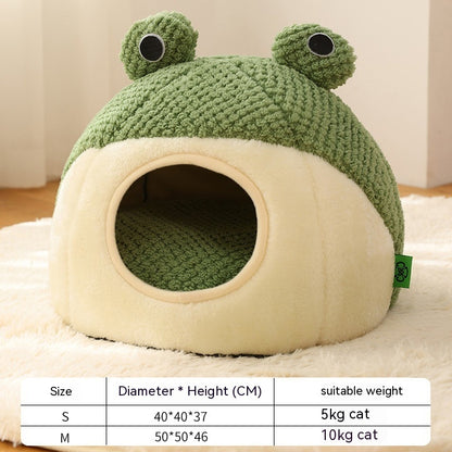 Pet Cat Dog Nest Little Frog Series Warm Plush Mat