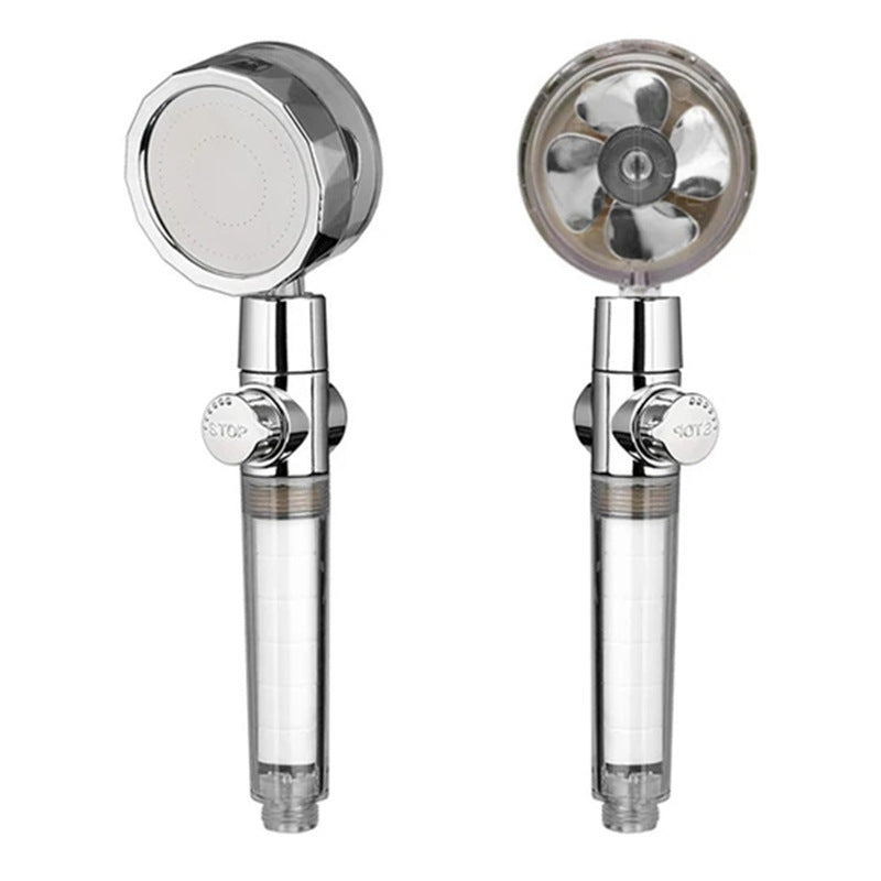 New Turbo Propeller Shower Head Water Saving High Pressure