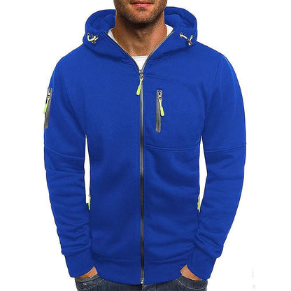 Men's Casual Zipper Hooded Sweater Fitness Jackets Cardigan