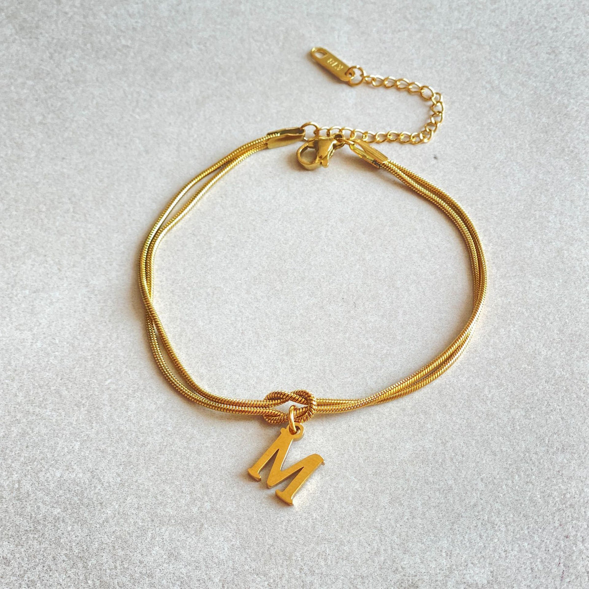 New Letter A-Z Love Knot Bracelets For Women Couple