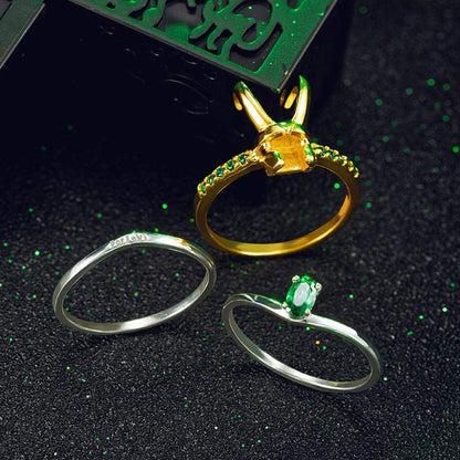 Creative Personality Three-in-one Rhinestone Jewelry Ring