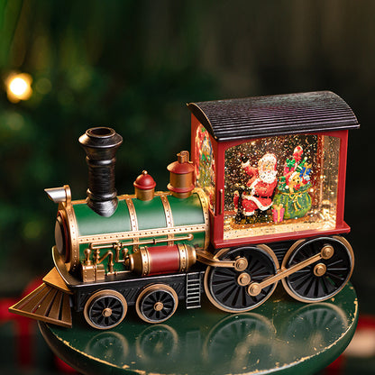 Christmas Santa Claus Train Snow Music Box Children's Toys