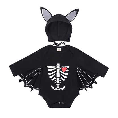 New Baby Halloween Long-sleeved Jumpsuit Pumpkin Letter Halloween Baby Jumpsuits Triangle Rompers