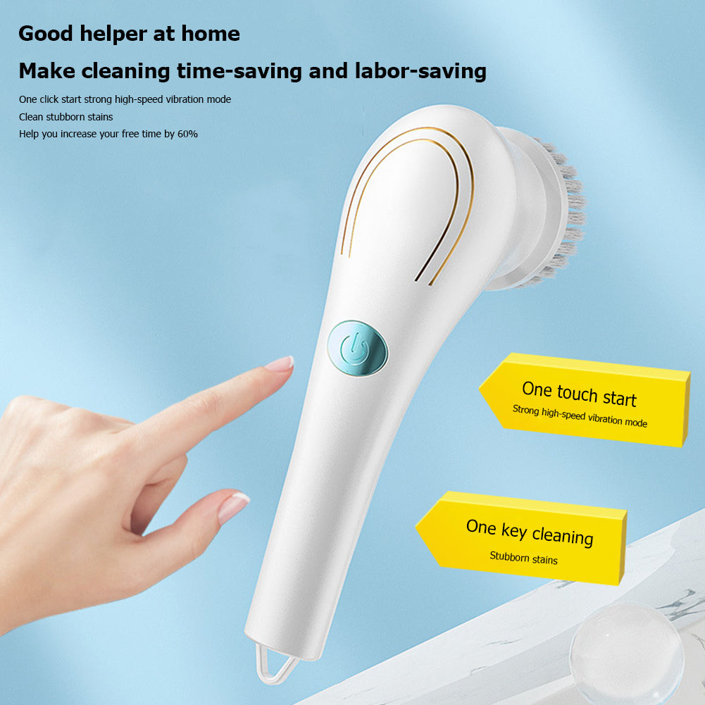Multifunctional Electric Brush Handheld Scrubber Tile Cleaning Set With 5 Heads