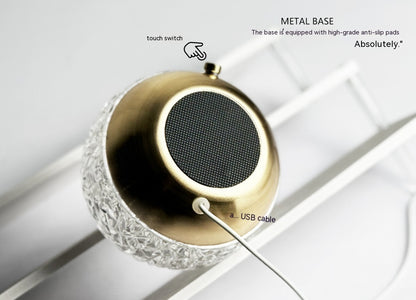 New Water Ripple Projector Night Light Crystal Mood Lamp Bedside