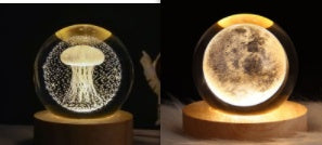 Luminous Starry Sky And Planets Moon Moon Crystal Ball Lamp