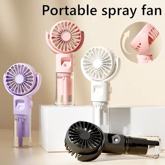 Portable Handheld Spray Fan 4-Speed Water Spray Mist Fan