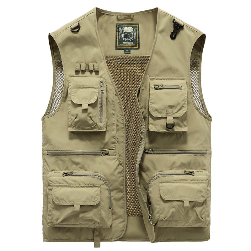 14 Pockets Summer New Men US Tactical Hiking Fishing Vest