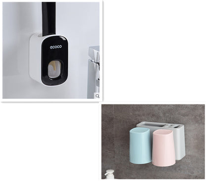 Wall Mounted Automatic Toothpaste Holder Set Dispenser