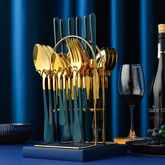 Gold Dinnerware Set Stainless Steel Tableware Set