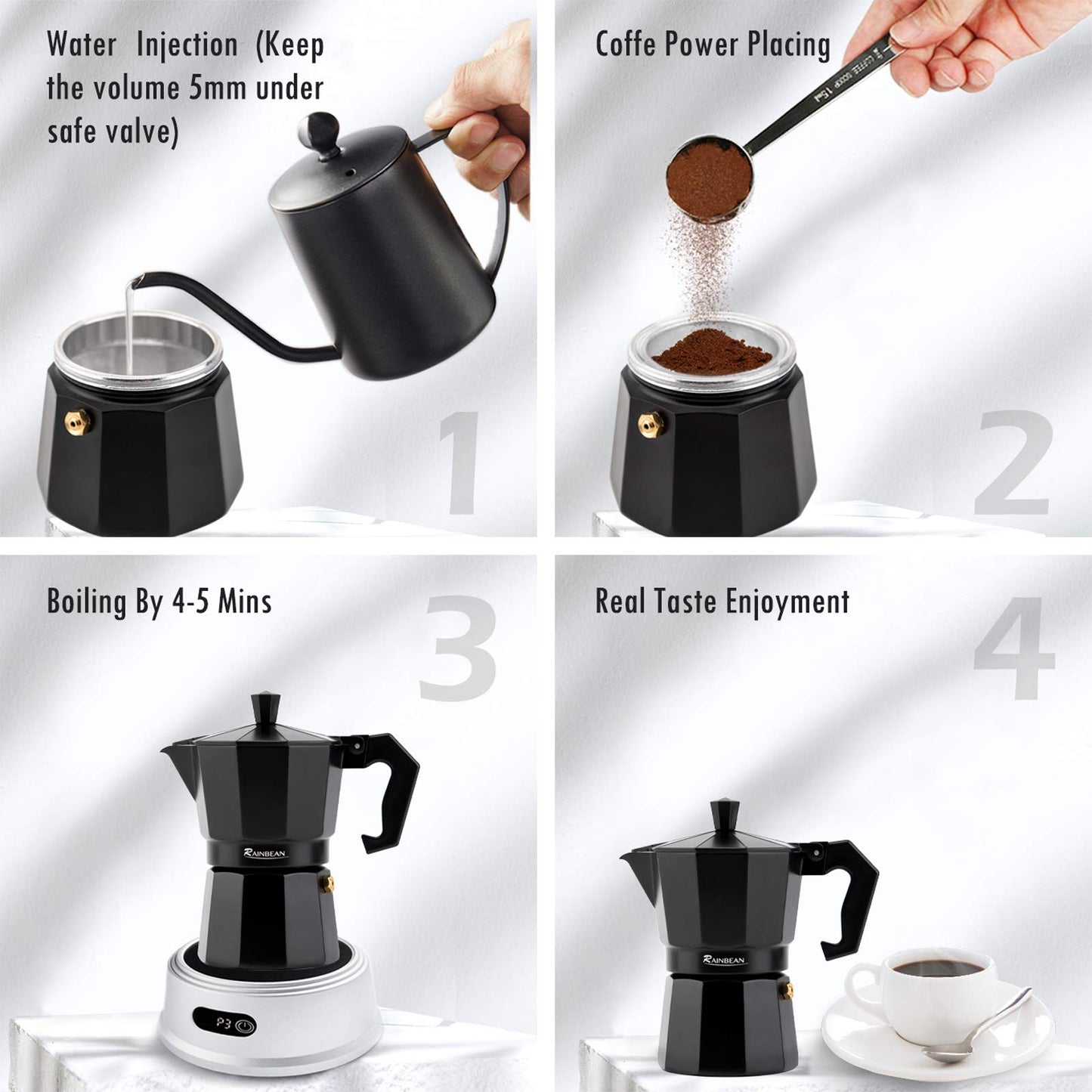 Stovetop Espresso Maker Espresso Cup Moka Pot Classic Cafe Maker