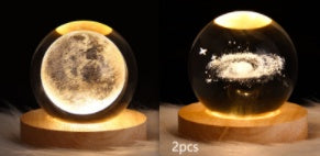 Luminous Starry Sky And Planets Moon Moon Crystal Ball Lamp