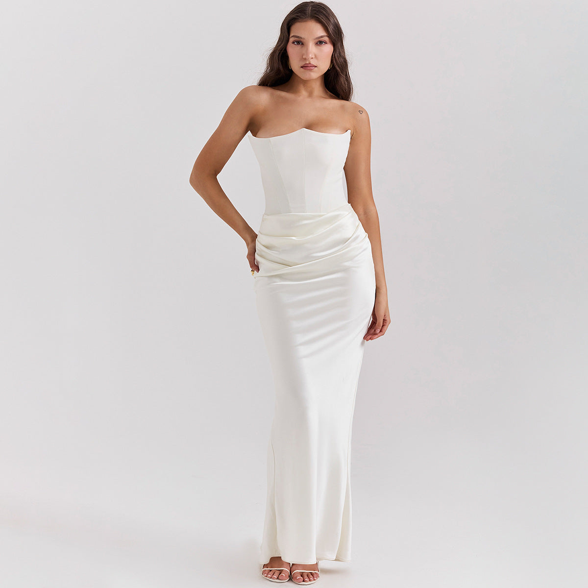 Slim Tube Top Long Dress Sexy Fashion Bandeau Backless