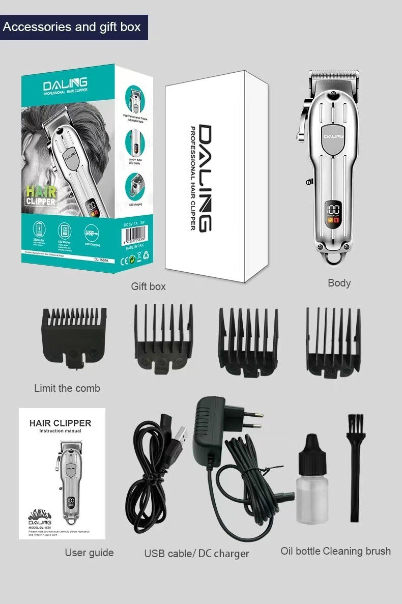 Rechargeable Hair Clipper High-power Electric Clipper