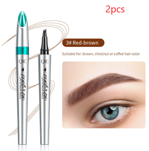 Four Prong Liquid Eyebrow Pencil Waterproof And Sweat Proof Makeup And Color Display