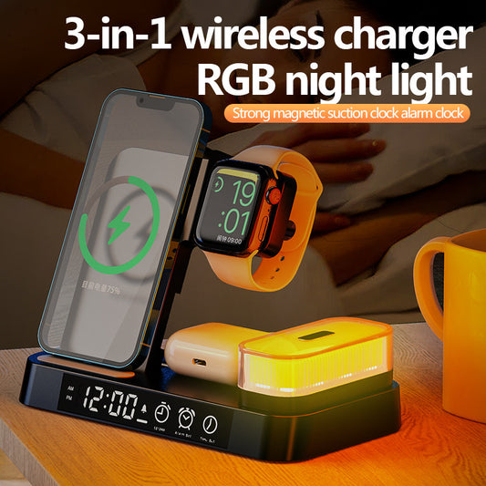 4 In 1 Multifunction Wireless Charger Station Night Light