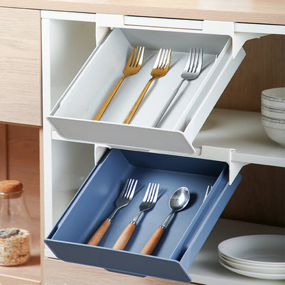 Kitchen Cabinet Divider Shelf Drawer Organizer Utensil Holder