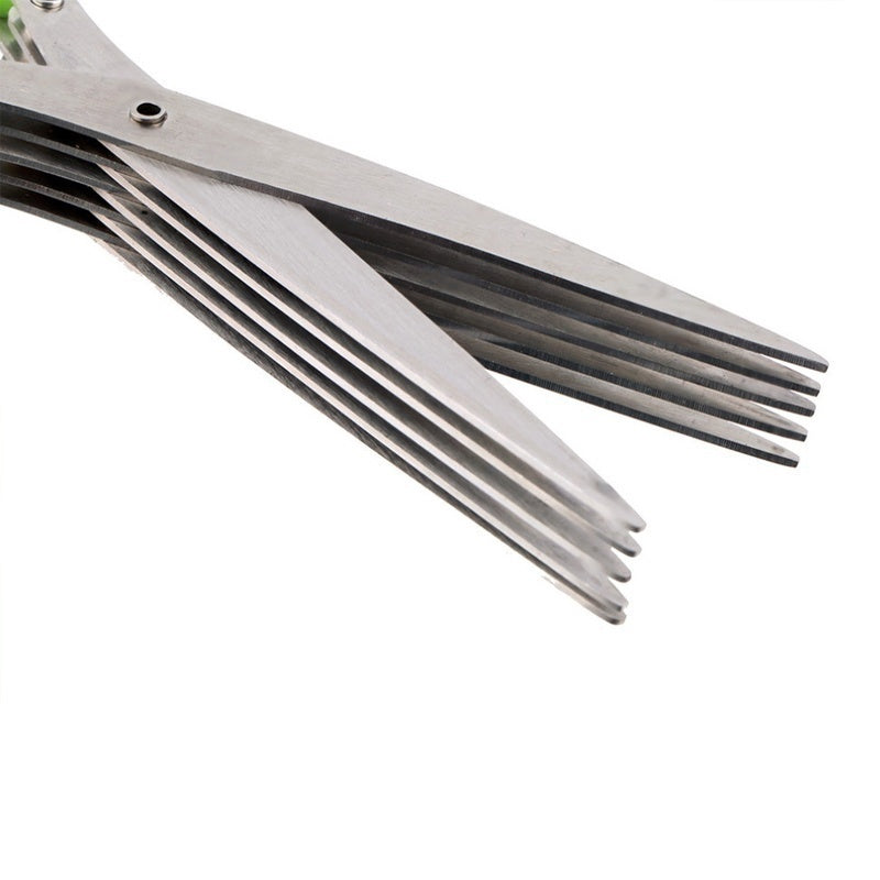 Multifunctional Multi-layer Green Onion Scissors Stainless Steel