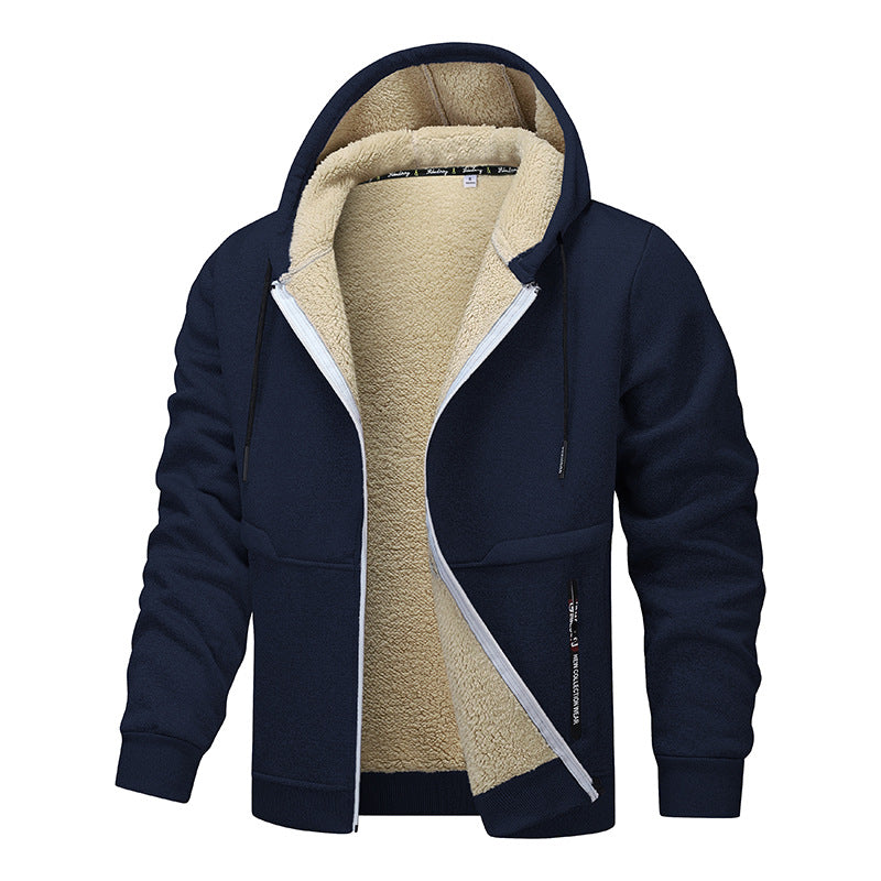 Casual Hoodies For Men Heavyweight Fleece Sweatshirt Winter Thick