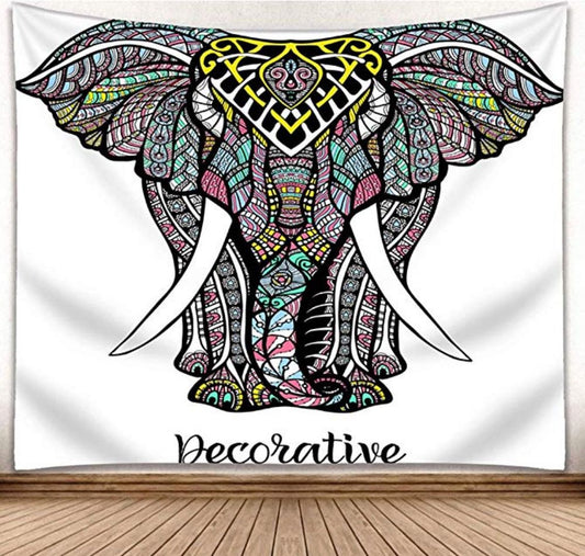3D Mural Elephant Tapestry Wall Hanging Bohemian Hippie