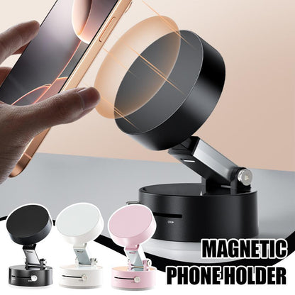 Foldable Magnetic Vacuum Car Phone Holder Hands-Free