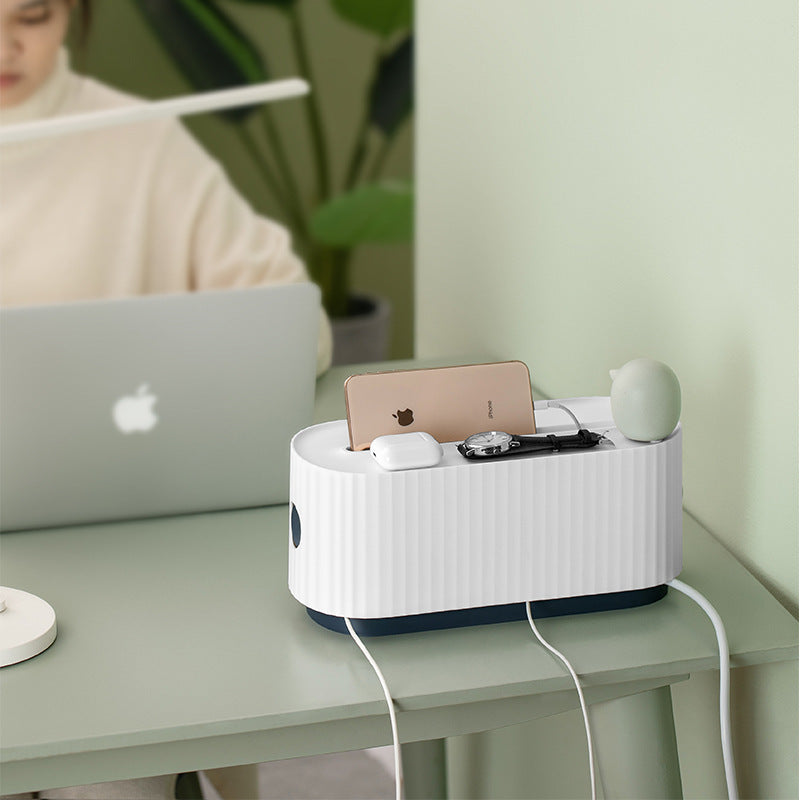 Power Strip Wire Case Cable Storage Box Anti Dust Charger