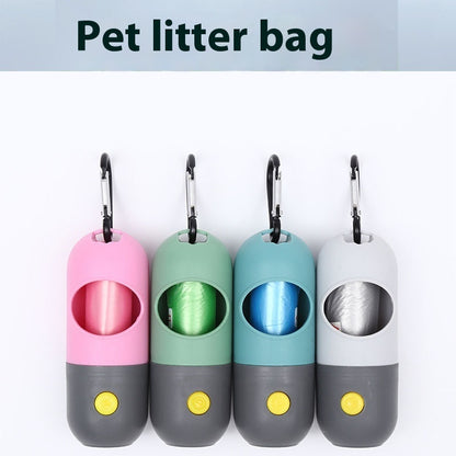 Led Light Pet Waste Bag Dispenser For Dogs Poop Scooper