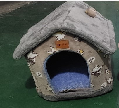 Foldable Dog House Pet Cat Bed Winter Dog