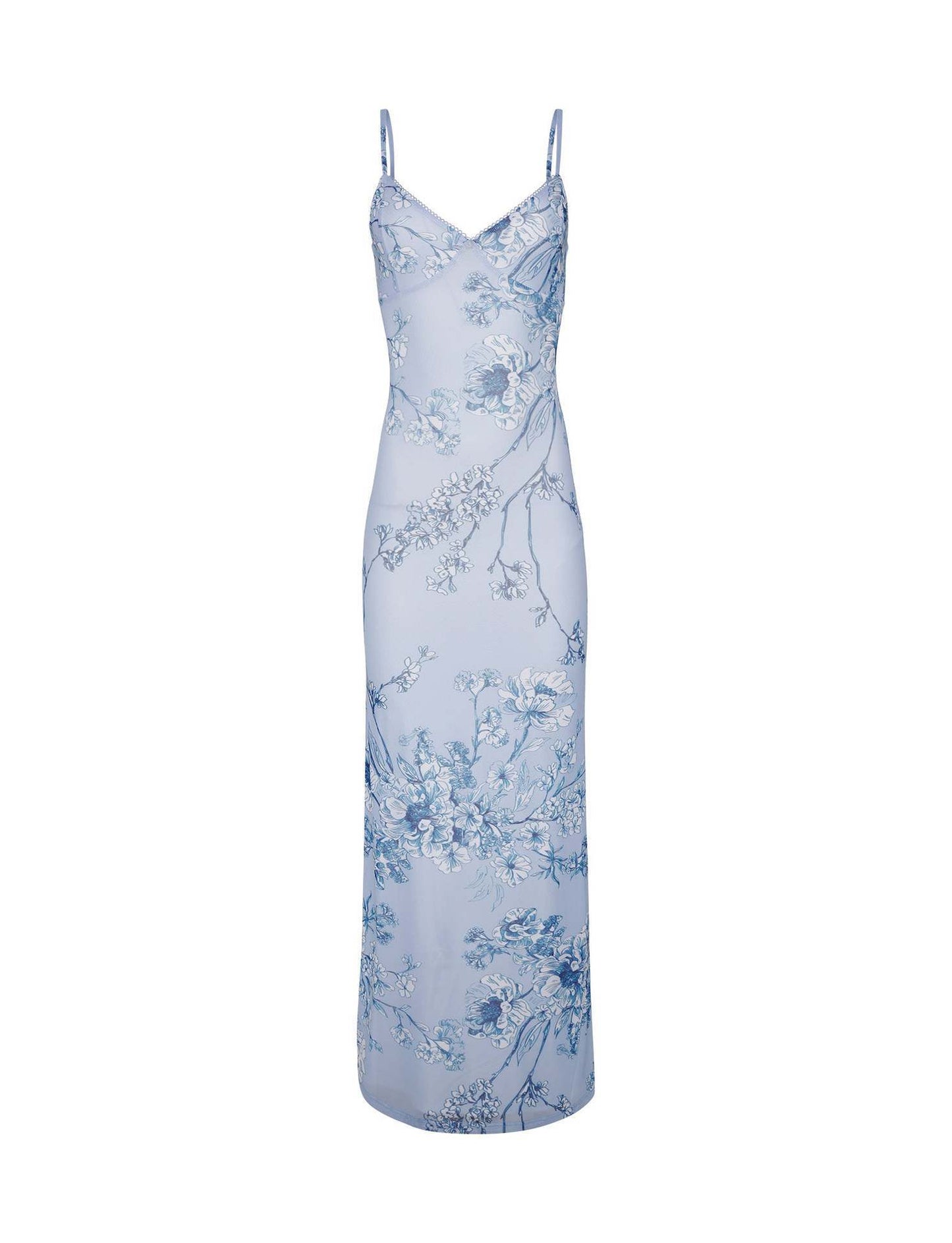 Y2K Slim Flowers Printing Slip Dress Women's Summer