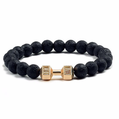Natural Volcanic Stone Beads Bracelets Black Lava