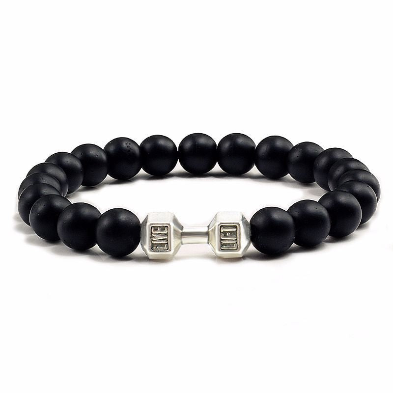 Natural Volcanic Stone Beads Bracelets Black Lava